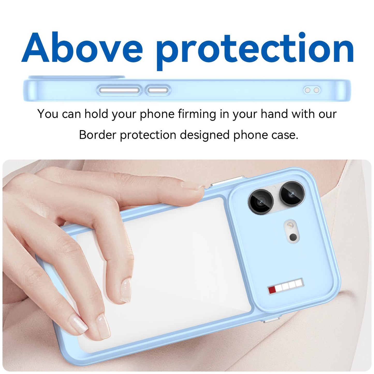 For Nothing Phone 4b Colorful Series Acrylic Hybrid TPU Phone Case(Blue)