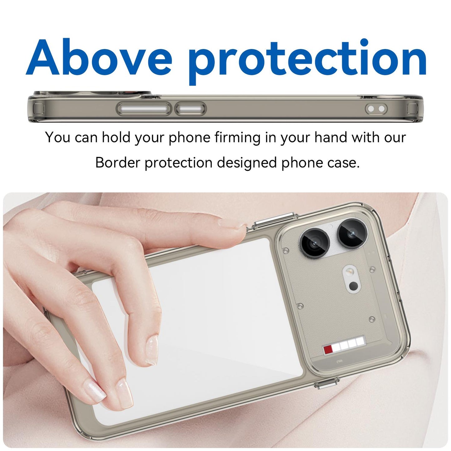 For Nothing Phone 4b Colorful Series Acrylic Hybrid TPU Phone Case(Transparent Grey)