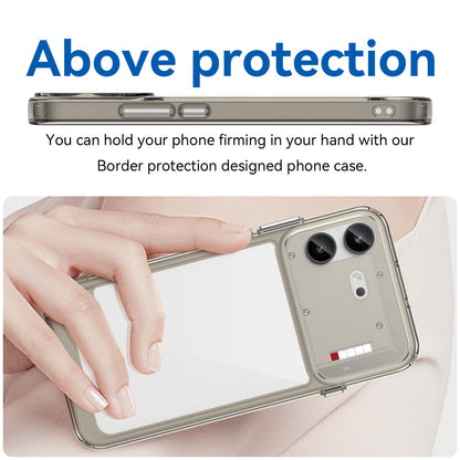 For Nothing Phone 4b Colorful Series Acrylic Hybrid TPU Phone Case(Transparent Grey)
