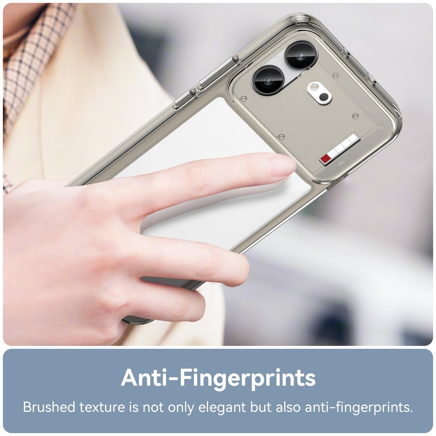 For Nothing Phone 4b Colorful Series Acrylic Hybrid TPU Phone Case(Transparent Grey)