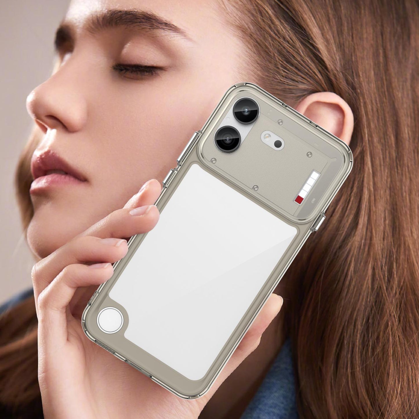 For Nothing Phone 4b Colorful Series Acrylic Hybrid TPU Phone Case(Transparent Grey)