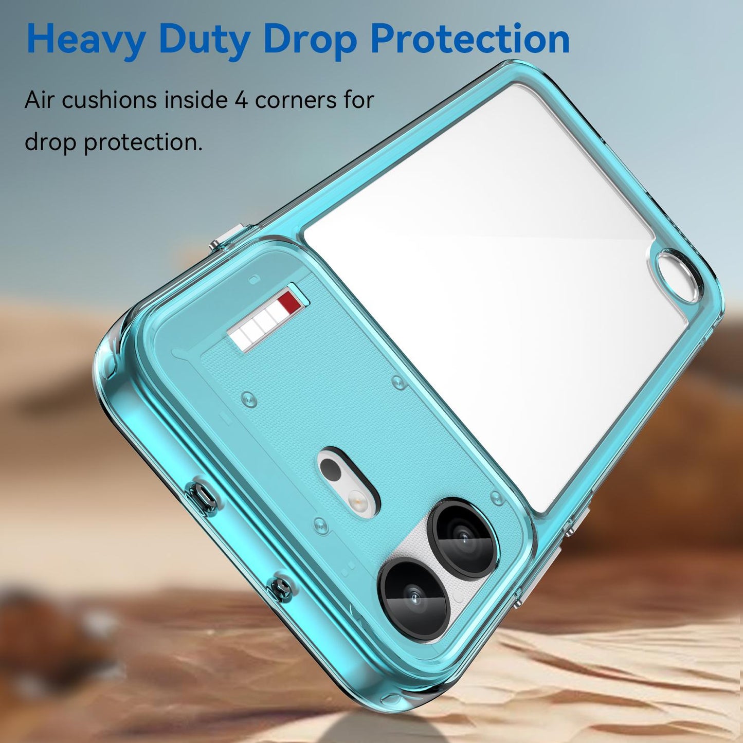 For Nothing Phone 4b Colorful Series Acrylic Hybrid TPU Phone Case(Transparent Blue)