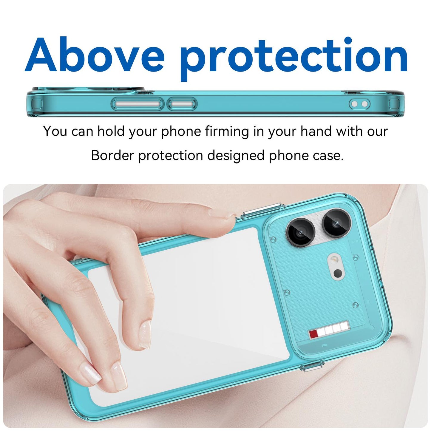 For Nothing Phone 4b Colorful Series Acrylic Hybrid TPU Phone Case(Transparent Blue)