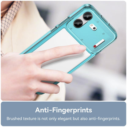 For Nothing Phone 4b Colorful Series Acrylic Hybrid TPU Phone Case(Transparent Blue)