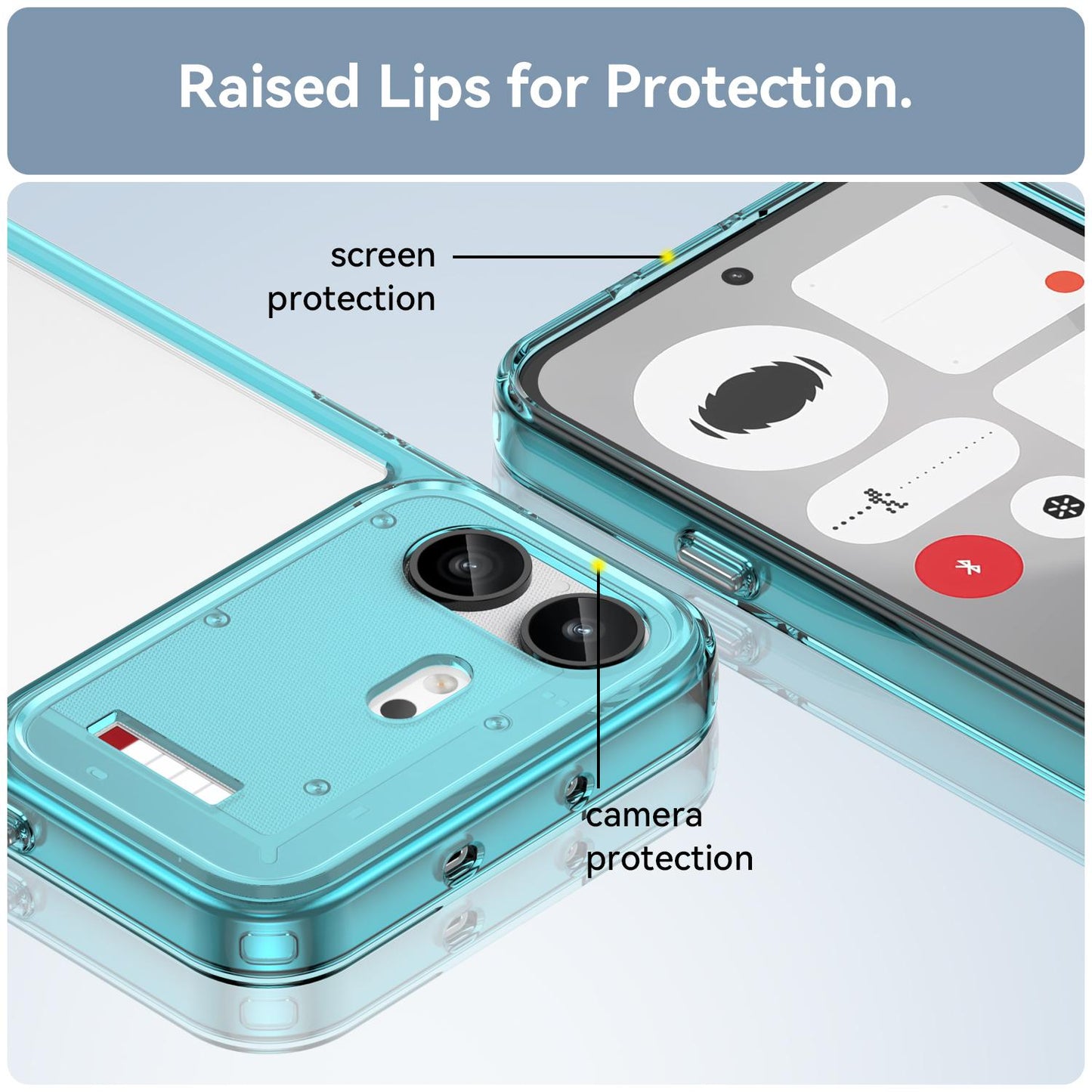 For Nothing Phone 4b Colorful Series Acrylic Hybrid TPU Phone Case(Transparent Blue)