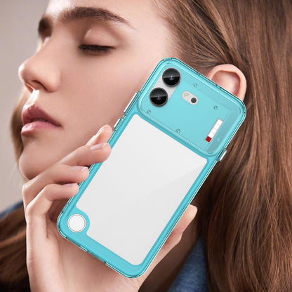For Nothing Phone 4b Colorful Series Acrylic Hybrid TPU Phone Case(Transparent Blue)