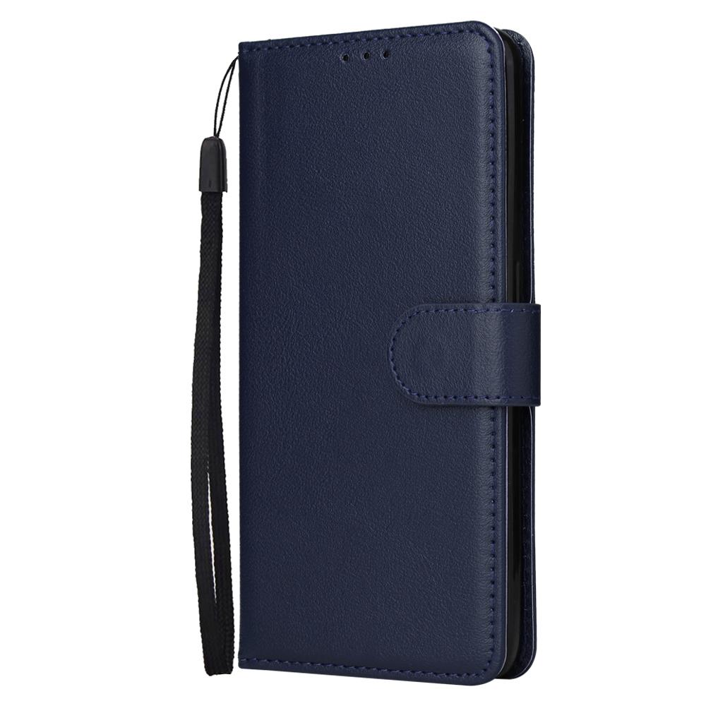 For Redmi 15a 5G 3-Card Slots Multifunctional Leather Phone Case - Navy Blue - EDA007752813B