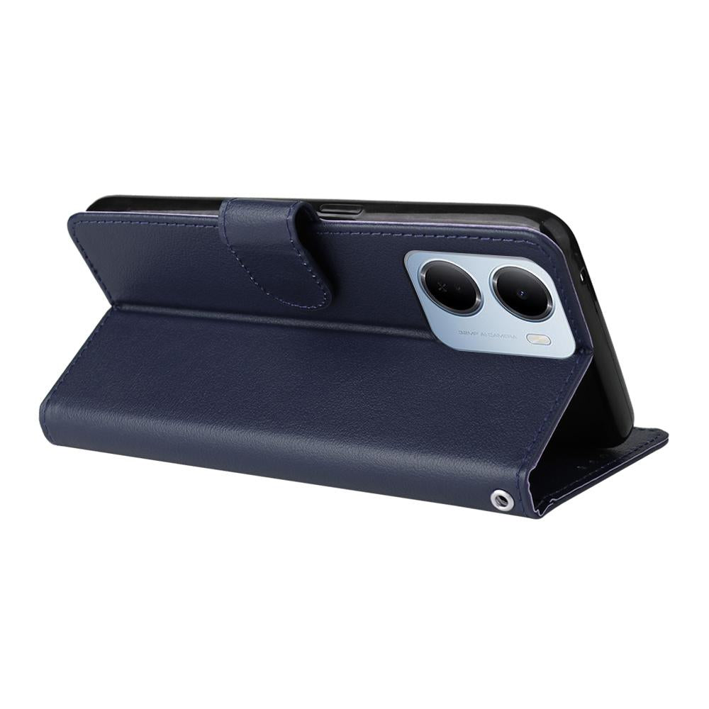 For Redmi 15a 5G 3-Card Slots Multifunctional Leather Phone Case - Navy Blue - EDA007752813B