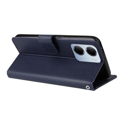 For Redmi 15a 5G 3-Card Slots Multifunctional Leather Phone Case - Navy Blue - EDA007752813B