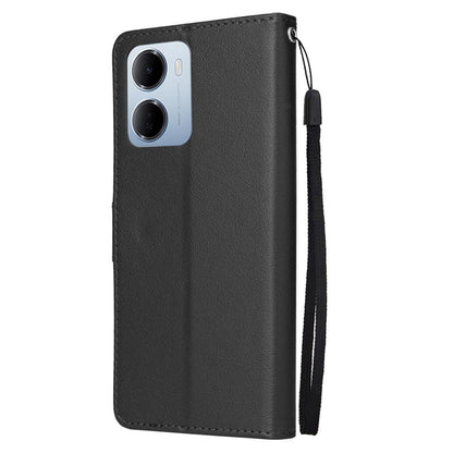 For Redmi 15a 5G 3-Card Slots Multifunctional Leather Phone Case - Black - EDA007752813C