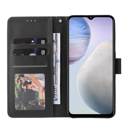 For Redmi 15a 5G 3-Card Slots Multifunctional Leather Phone Case - Black - EDA007752813C