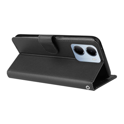 For Redmi 15a 5G 3-Card Slots Multifunctional Leather Phone Case - Black - EDA007752813C