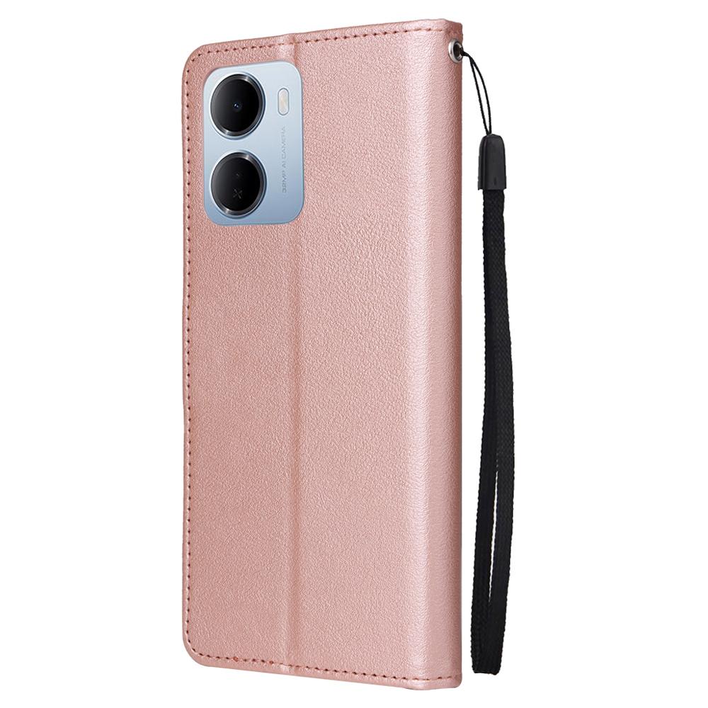 For Redmi 15a 5G 3-Card Slots Multifunctional Leather Phone Case - Rose Gold - EDA007752813D