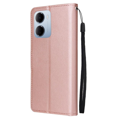 For Redmi 15a 5G 3-Card Slots Multifunctional Leather Phone Case - Rose Gold - EDA007752813D