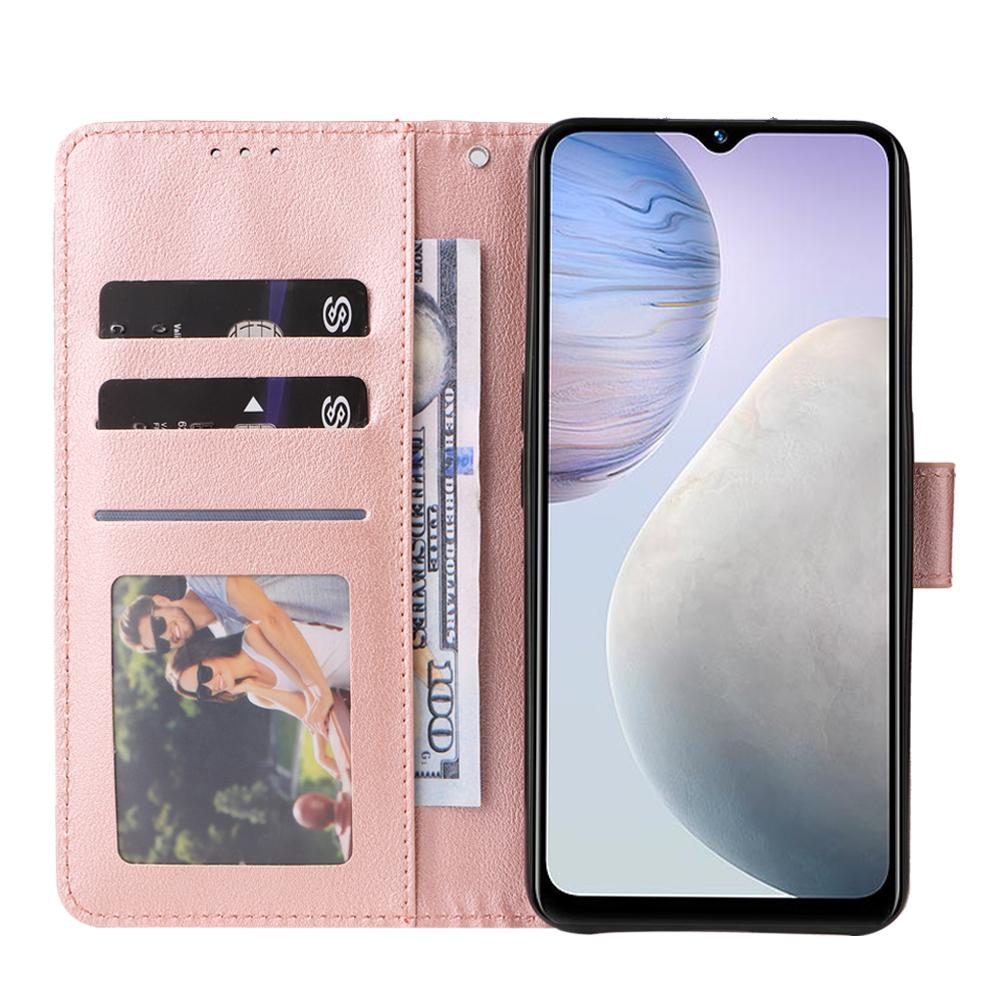 For Redmi 15a 5G 3-Card Slots Multifunctional Leather Phone Case - Rose Gold - EDA007752813D