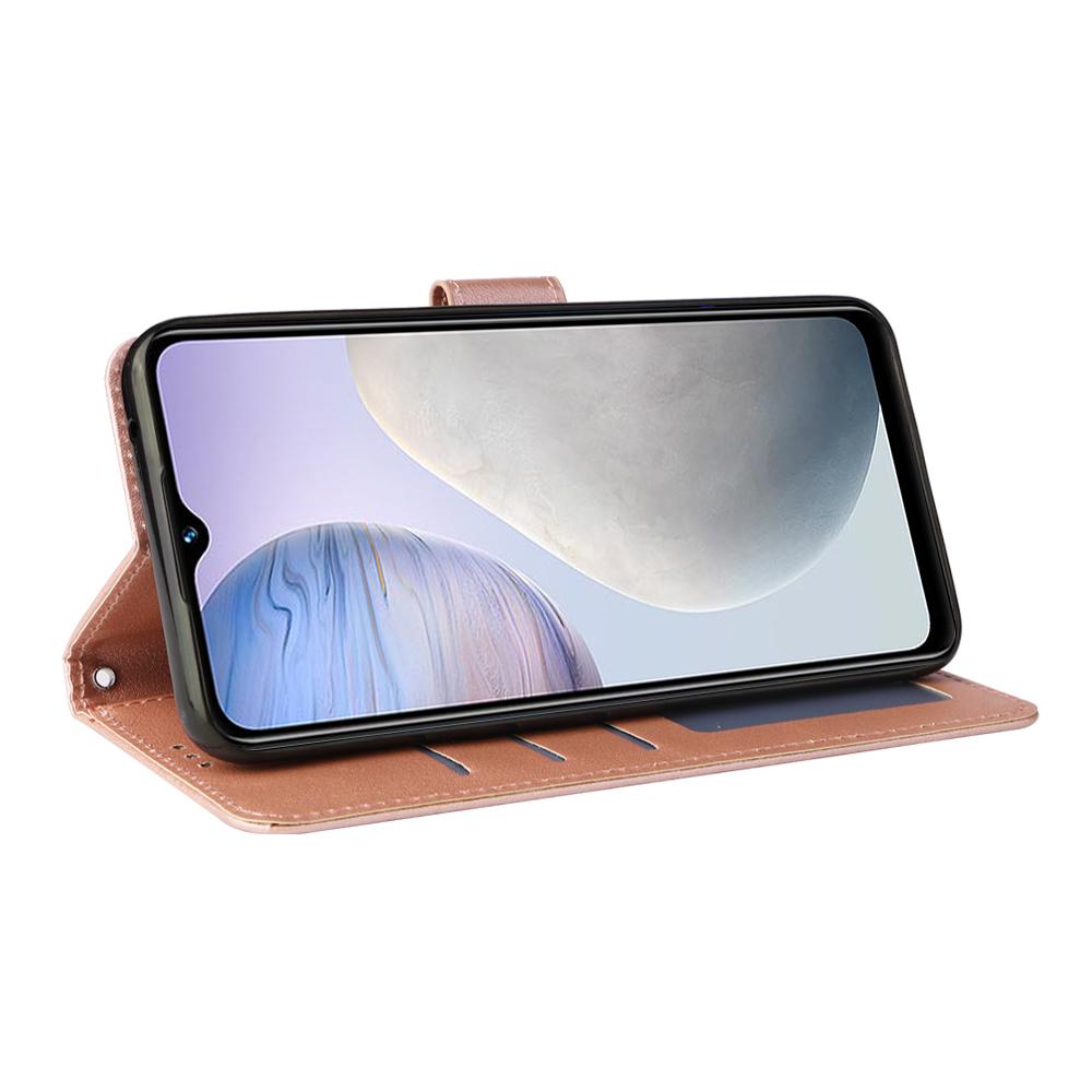 For Redmi 15a 5G 3-Card Slots Multifunctional Leather Phone Case - Rose Gold - EDA007752813D