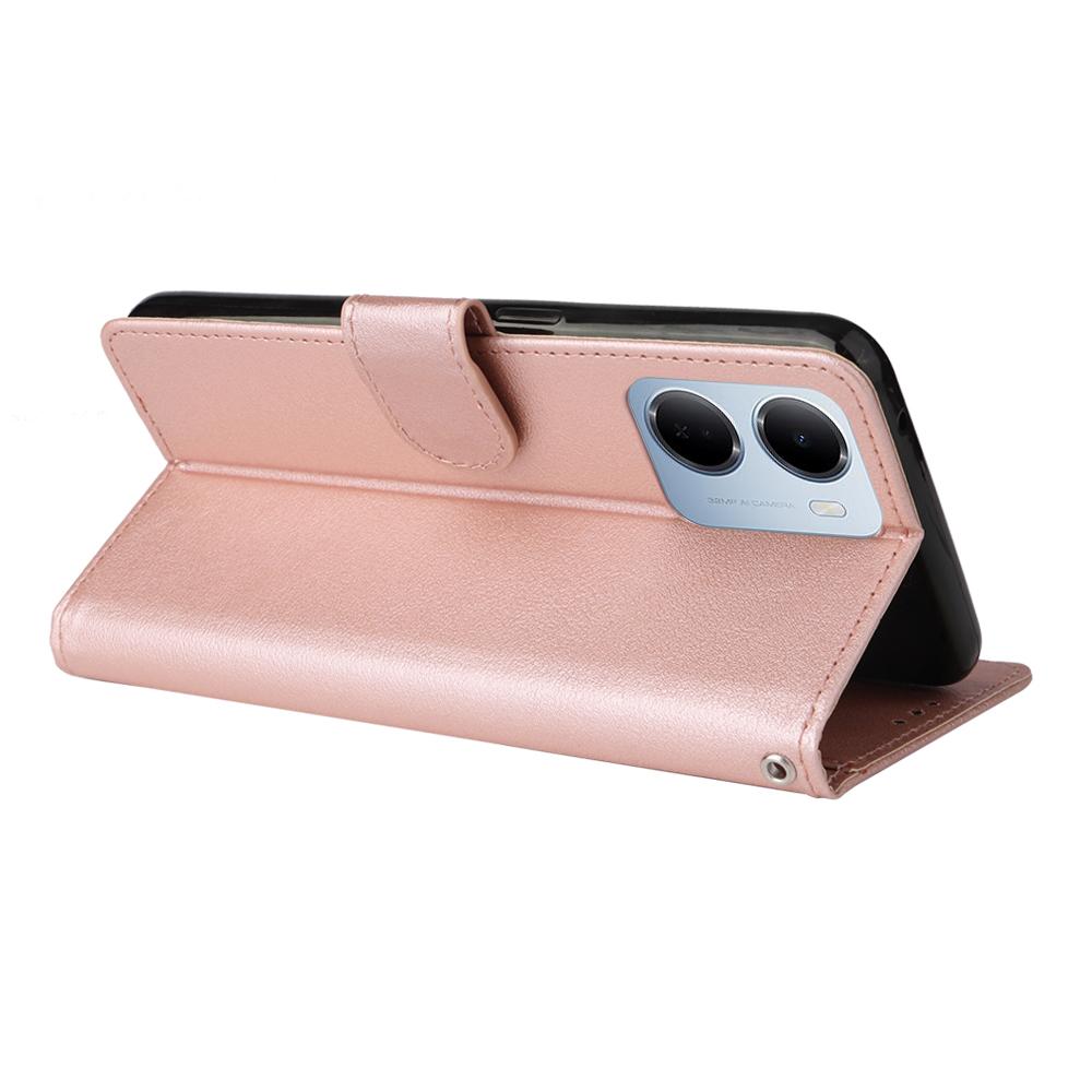For Redmi 15a 5G 3-Card Slots Multifunctional Leather Phone Case - Rose Gold - EDA007752813D