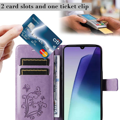 For Redmi Note 17 Pro+ 5G Global 163mm 3D Butterfly Embossed Pattern Flip Leather Phone Case(Purple)