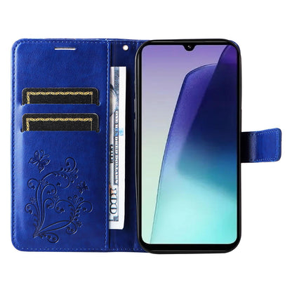For Redmi Note 17 5G/4G Global 171mm 3D Butterfly Embossed Pattern Flip Leather Phone Case(Blue)