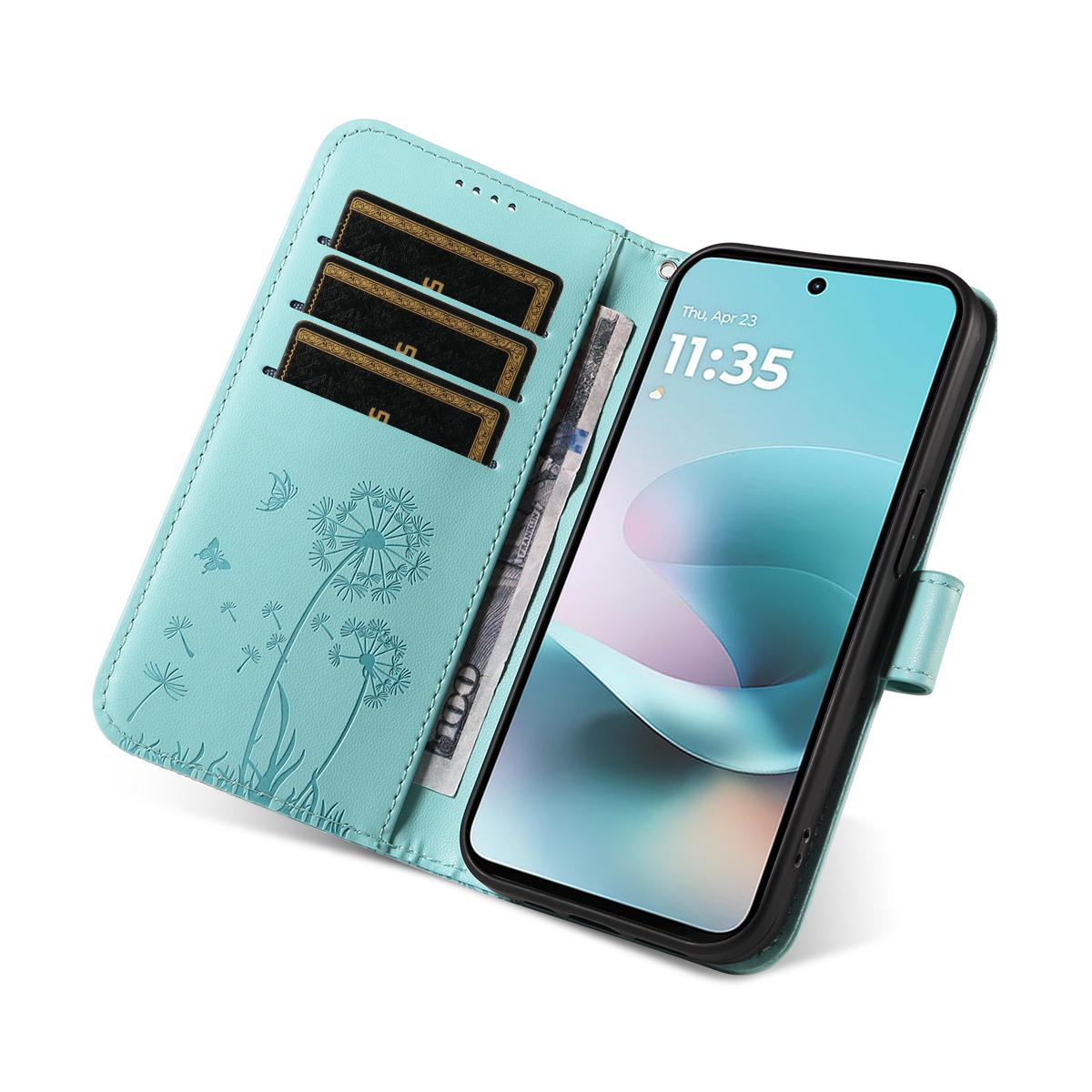For Xiaomi 17T Pro 5G Global Dandelion Embossed Pattern Flip Leather Phone Case - Green - EDA007762012A