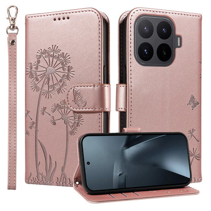 For Xiaomi 17T Pro 5G Global Dandelion Embossed Pattern Flip Leather Phone Case - Rose Gold - EDA007762012B
