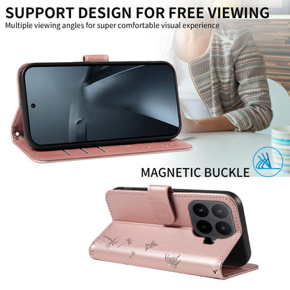 For Xiaomi 17T Pro 5G Global Dandelion Embossed Pattern Flip Leather Phone Case - Rose Gold - EDA007762012B
