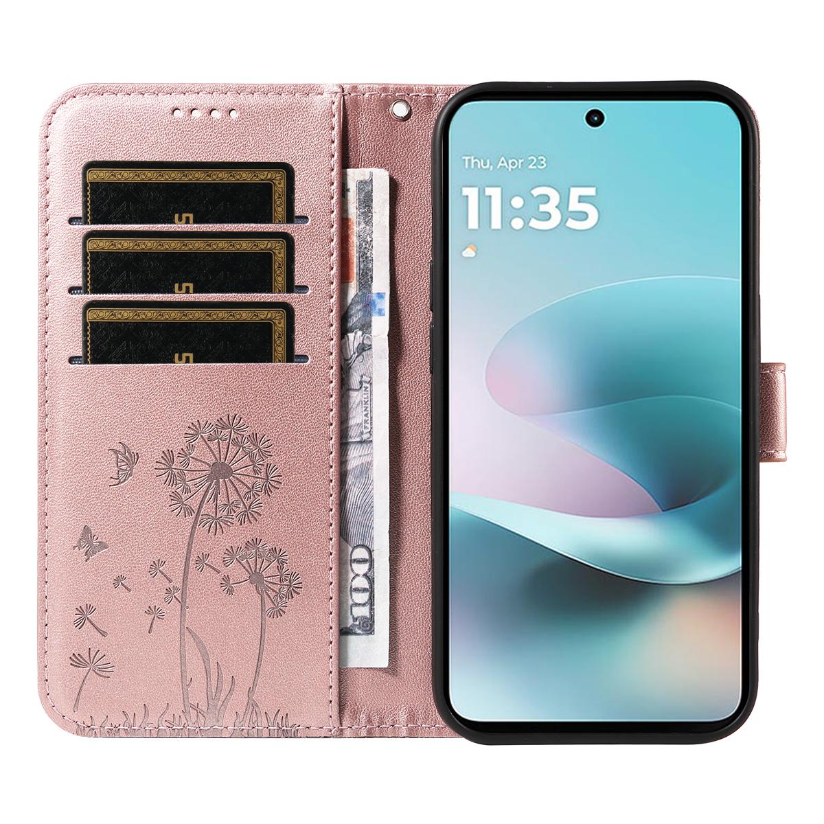 For Xiaomi 17T Pro 5G Global Dandelion Embossed Pattern Flip Leather Phone Case - Rose Gold - EDA007762012B