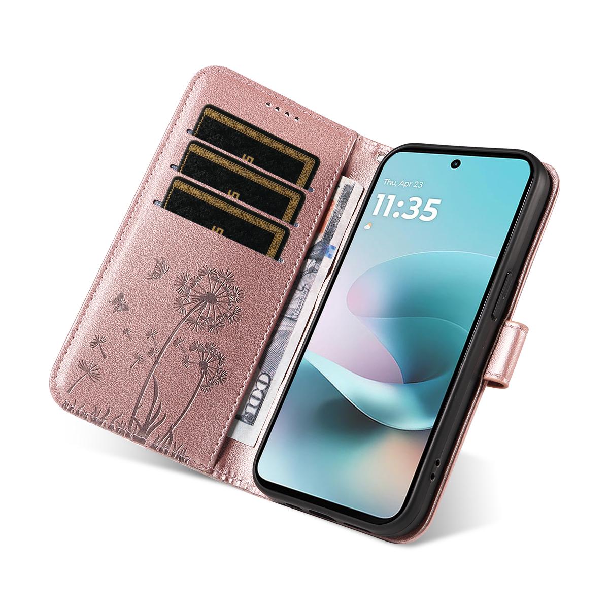 For Xiaomi 17T Pro 5G Global Dandelion Embossed Pattern Flip Leather Phone Case - Rose Gold - EDA007762012B