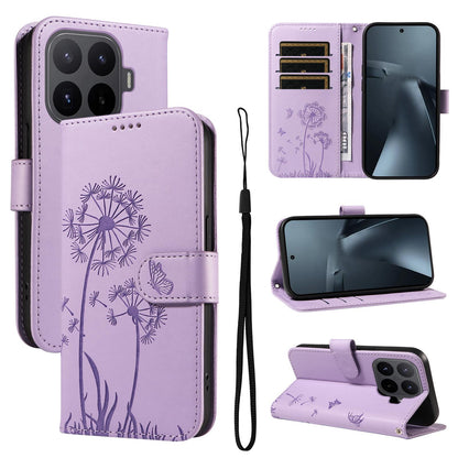 For Xiaomi 17T Pro 5G Global Dandelion Embossed Pattern Flip Leather Phone Case - Purple - EDA007762012C