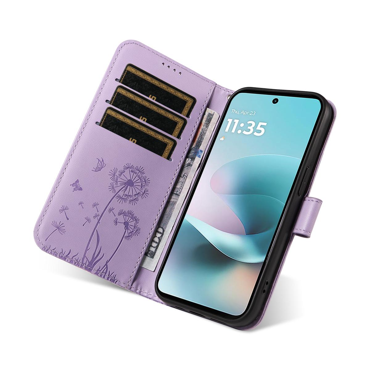 For Xiaomi 17T Pro 5G Global Dandelion Embossed Pattern Flip Leather Phone Case - Purple - EDA007762012C