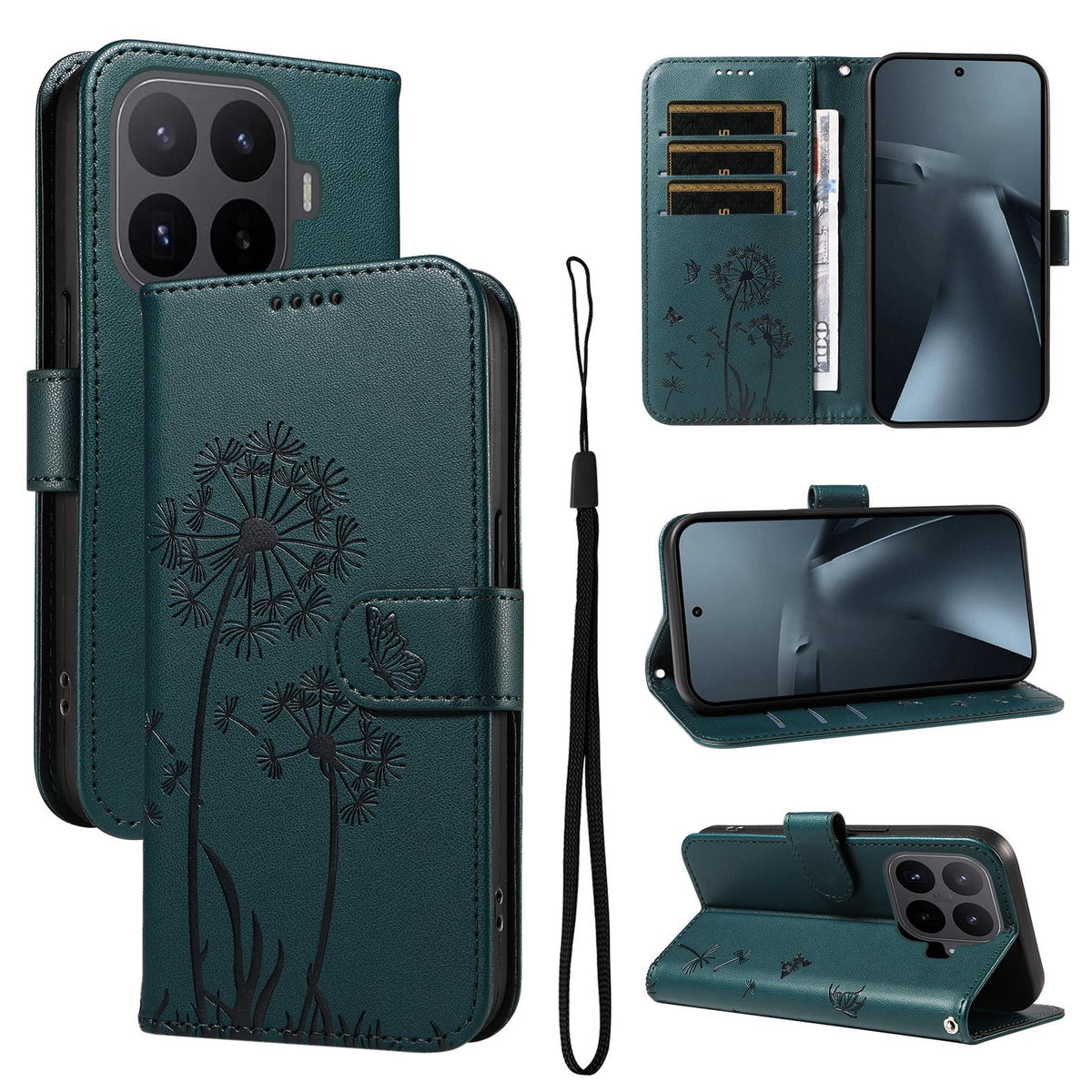 For Xiaomi 17T Pro 5G Global Dandelion Embossed Pattern Flip Leather Phone Case - Blue - EDA007762012E