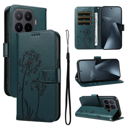 For Xiaomi 17T Pro 5G Global Dandelion Embossed Pattern Flip Leather Phone Case - Blue - EDA007762012E