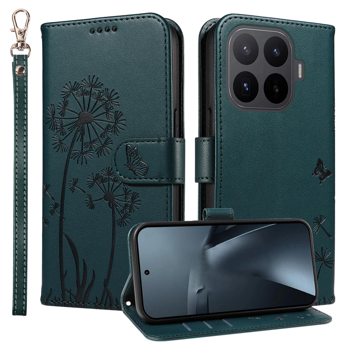 For Xiaomi 17T Pro 5G Global Dandelion Embossed Pattern Flip Leather Phone Case - Blue - EDA007762012E