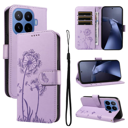 For Xiaomi 17T 5G Global Dandelion Embossed Pattern Flip Leather Phone Case - Purple - EDA007762013C