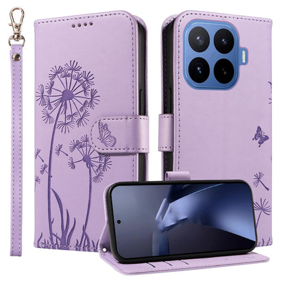 For Xiaomi 17T 5G Global Dandelion Embossed Pattern Flip Leather Phone Case - Purple - EDA007762013C