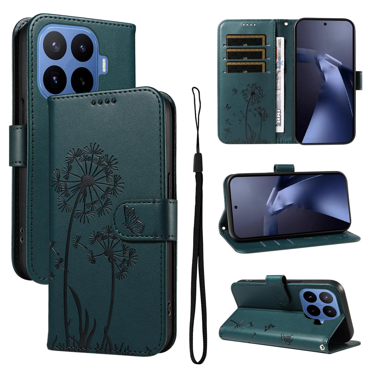 For Xiaomi 17T 5G Global Dandelion Embossed Pattern Flip Leather Phone Case - Blue - EDA007762013E