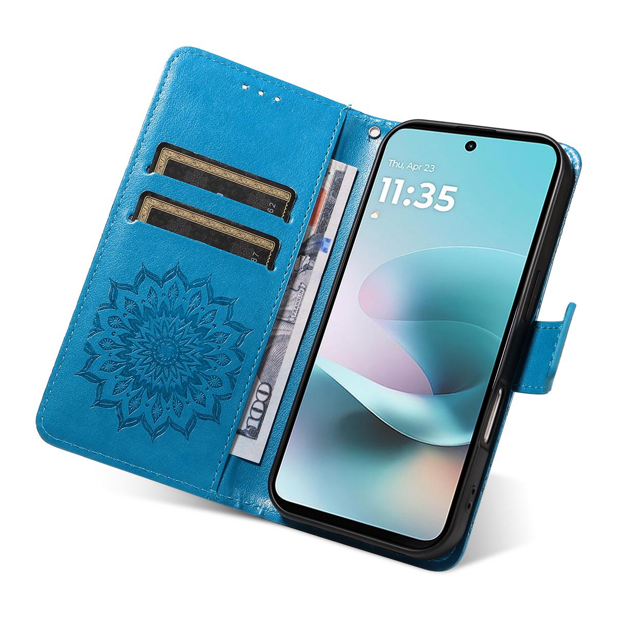 For Xiaomi 17T 5G Global Embossed Sunflower Pattern Flip Leather Phone Case - Blue - EDA007762813G