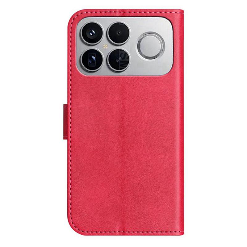 For Redmi K90 Pro Max / Poco F8 Ultra Dual-Folded S-shape Leather Phone Case(Rose Red)
