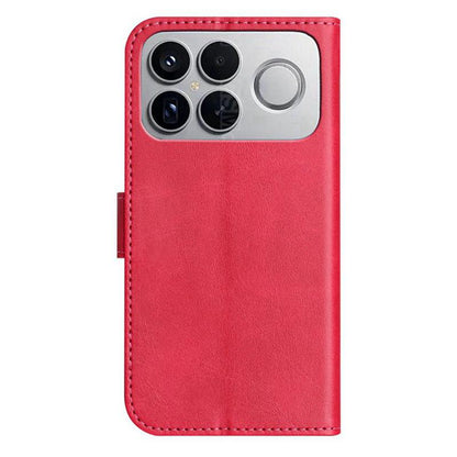 For Redmi K90 Pro Max / Poco F8 Ultra Dual-Folded S-shape Leather Phone Case(Rose Red)