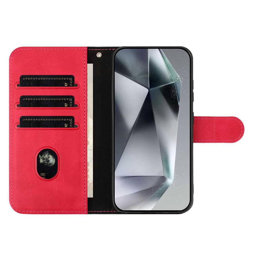For Redmi K90 Pro Max / Poco F8 Ultra Dual-Folded S-shape Leather Phone Case(Rose Red)