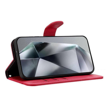 For Redmi K90 Pro Max / Poco F8 Ultra Dual-Folded S-shape Leather Phone Case(Rose Red)
