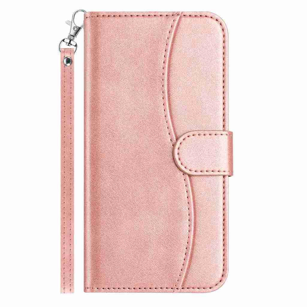 For Redmi K90 Pro Max / Poco F8 Ultra Dual-Folded S-shape Leather Phone Case(Rose Gold)