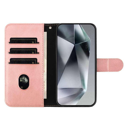 For Redmi K90 Pro Max / Poco F8 Ultra Dual-Folded S-shape Leather Phone Case(Rose Gold)