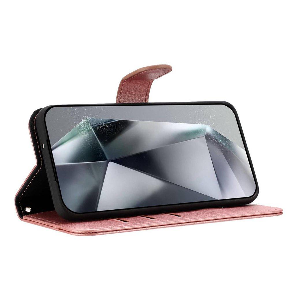 For Redmi K90 Pro Max / Poco F8 Ultra Dual-Folded S-shape Leather Phone Case(Rose Gold)