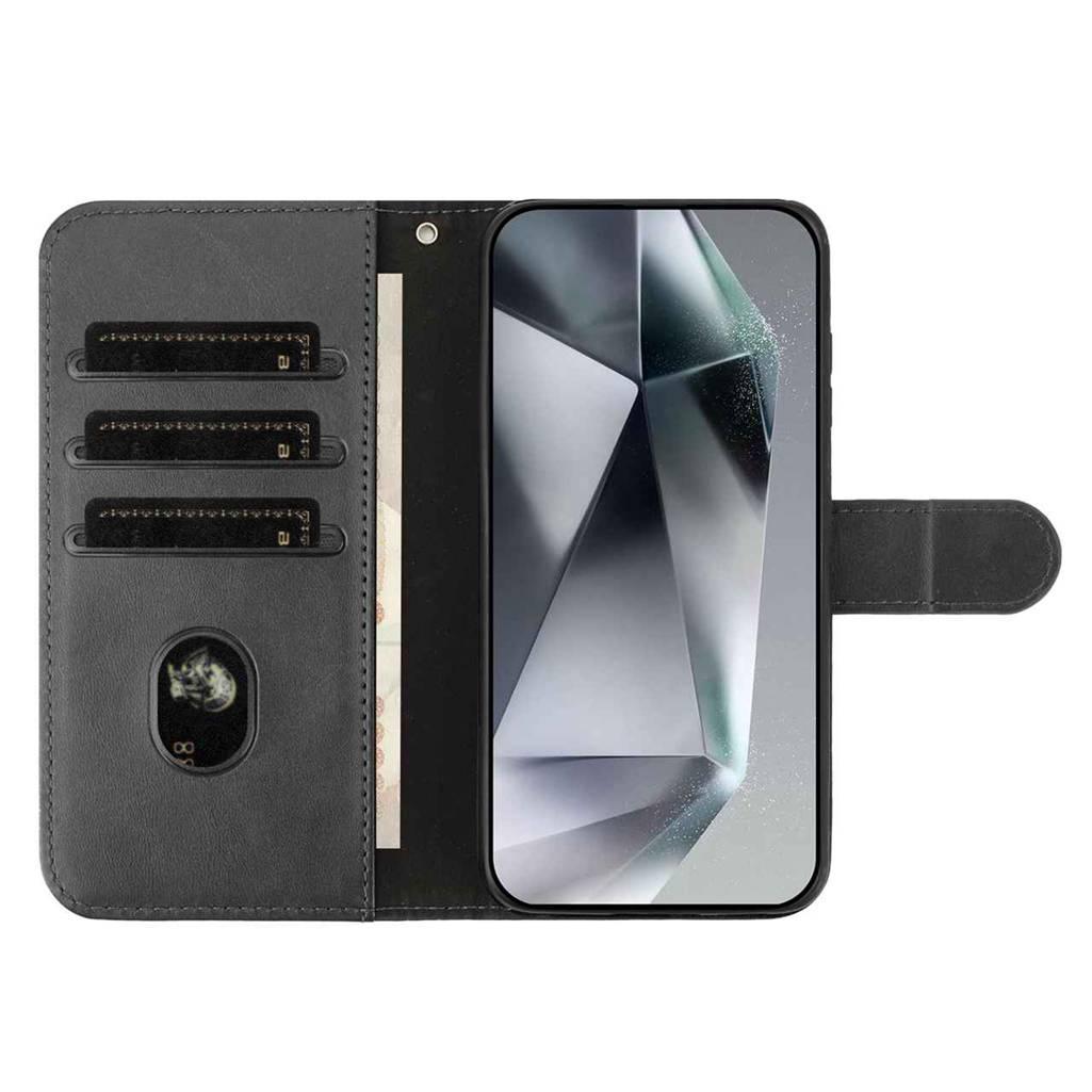 For Redmi K90 Pro Max / Poco F8 Ultra Dual-Folded S-shape Leather Phone Case(Black)