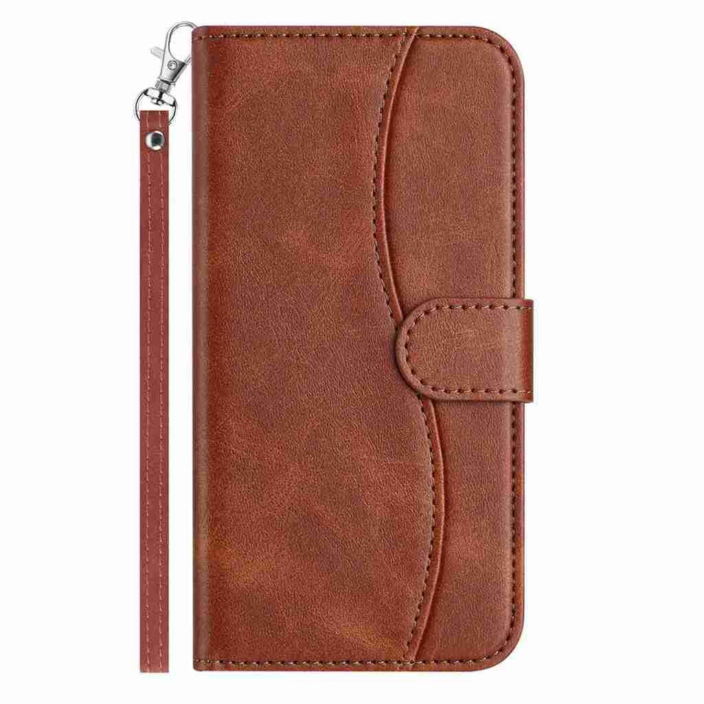 For Redmi K90 Pro Max / Poco F8 Ultra Dual-Folded S-shape Leather Phone Case(Coffee)