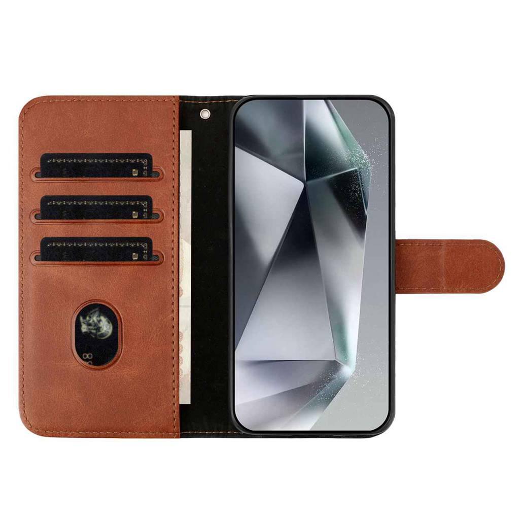 For Redmi K90 Pro Max / Poco F8 Ultra Dual-Folded S-shape Leather Phone Case(Coffee)