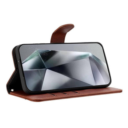 For Redmi K90 Pro Max / Poco F8 Ultra Dual-Folded S-shape Leather Phone Case(Coffee)