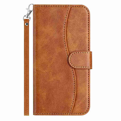 For Redmi K90 Pro Max / Poco F8 Ultra Dual-Folded S-shape Leather Phone Case(Brown)
