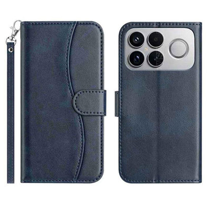 For Redmi K90 Pro Max / Poco F8 Ultra Dual-Folded S-shape Leather Phone Case(Navy Blue)